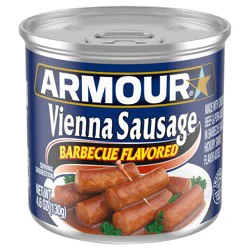 Armour Barbecue Vienna Sausage, 7g protein Per Serving, 4.6 oz Can