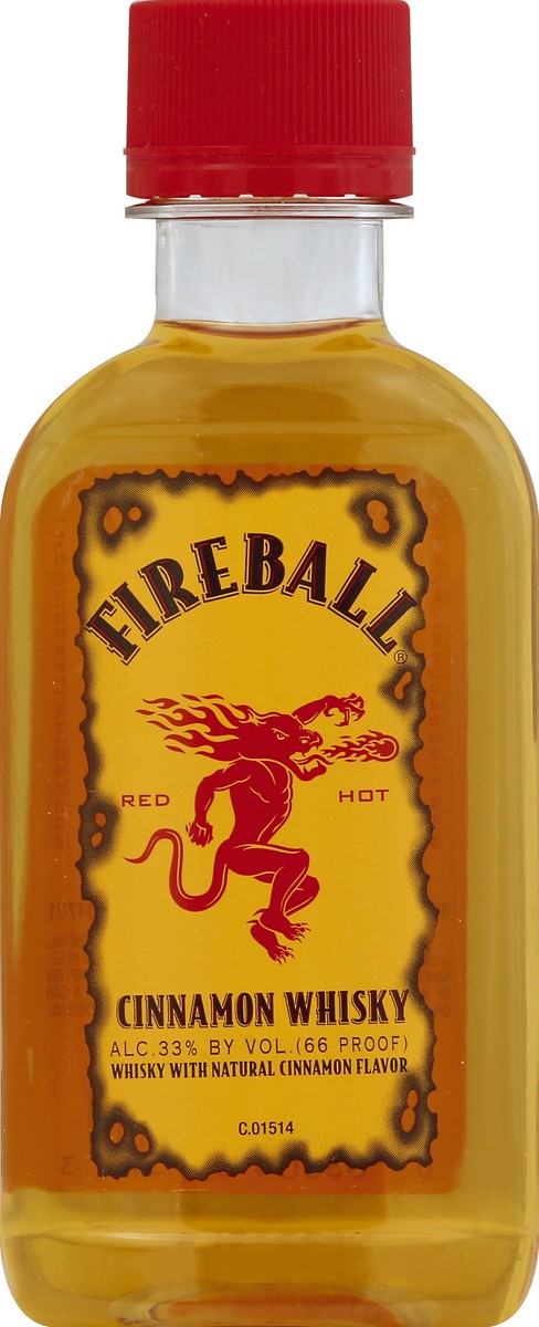 slide 2 of 3, Fireball Cinnamon Whiskey, 100ml Plastic Bottle, 66 Proof, 100 ml