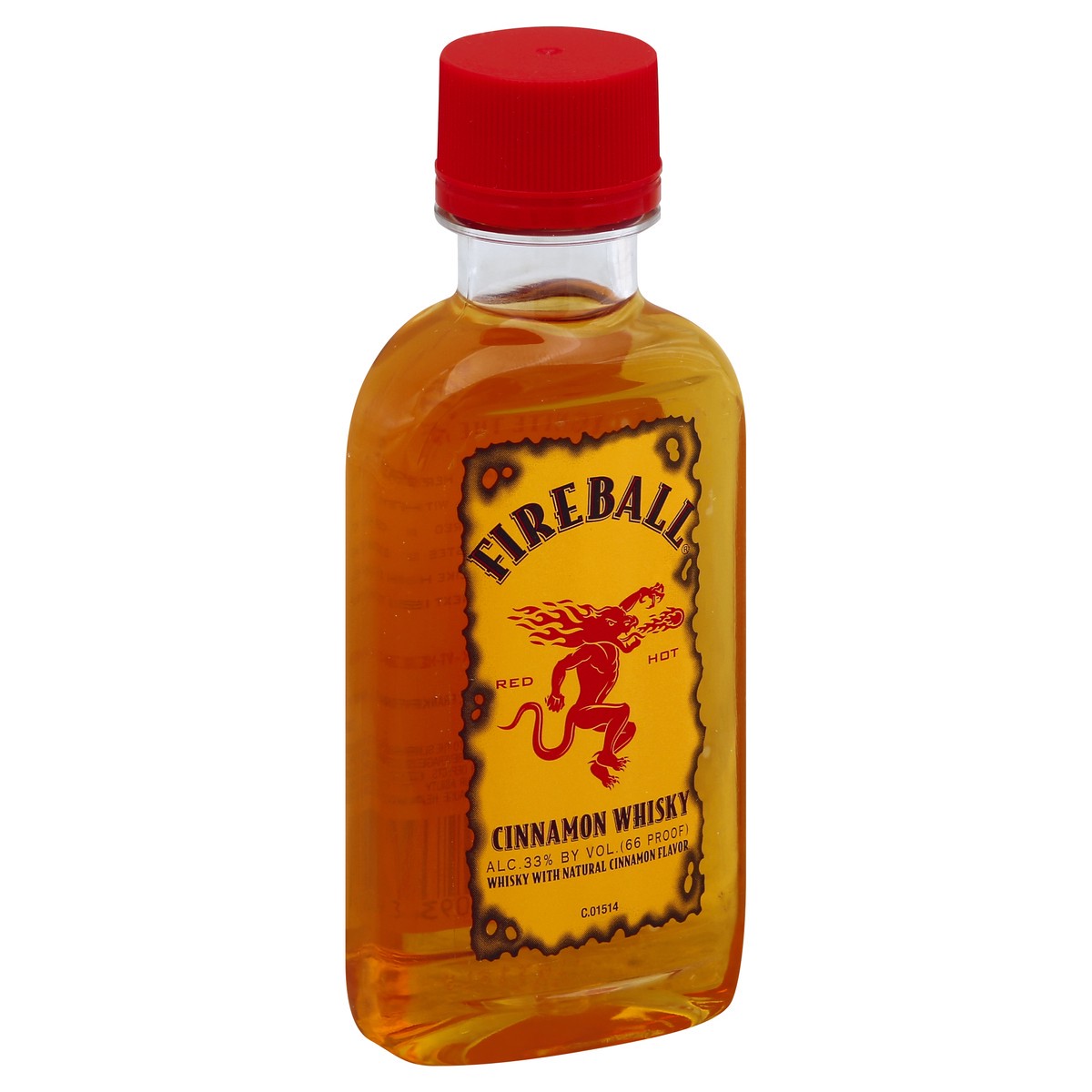 slide 3 of 3, Fireball Cinnamon Whiskey, 100ml Plastic Bottle, 66 Proof, 100 ml