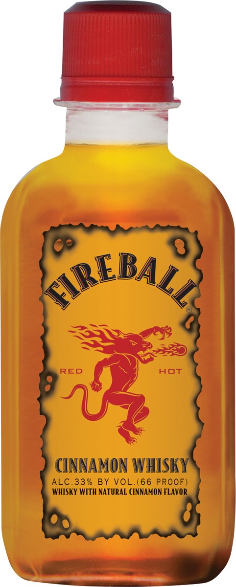slide 1 of 3, Fireball Cinnamon Whisky, 100ml Plastic Bottle 66 Proof, 100 ml