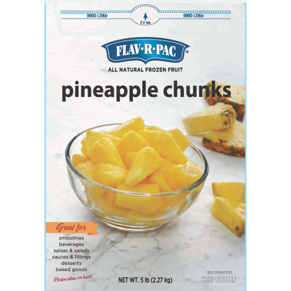 slide 1 of 1, Flav-R-Pac Iqf Frozen Pineapple Chunks, 5 lb