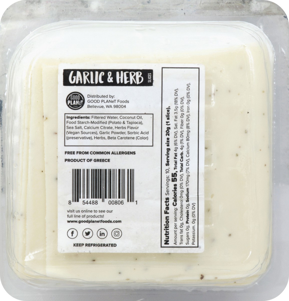 slide 3 of 13, GOOD PLANeT Dairy-Free Garlic & Herb Cheese Slices 7 oz, 7 oz