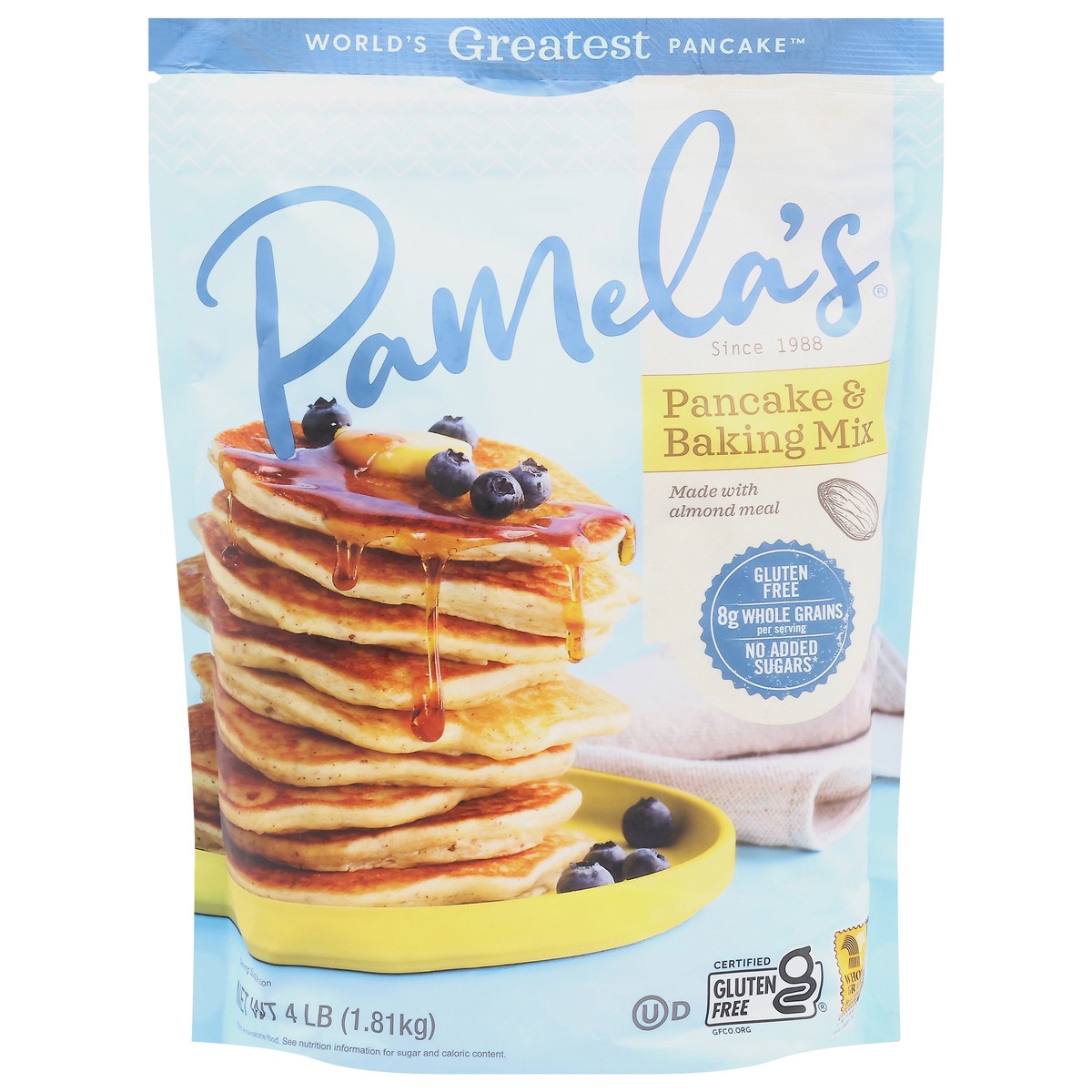 slide 1 of 9, Pamela's Pancake & Baking Mix 4 lb, 4 lb