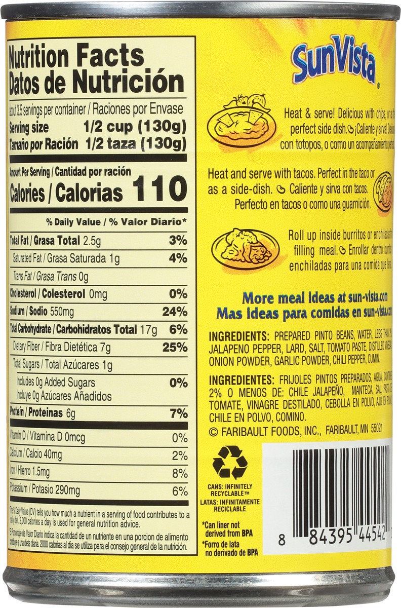 slide 4 of 9, SunVista Refried Beans with Jalapenos 16 oz, 16 oz