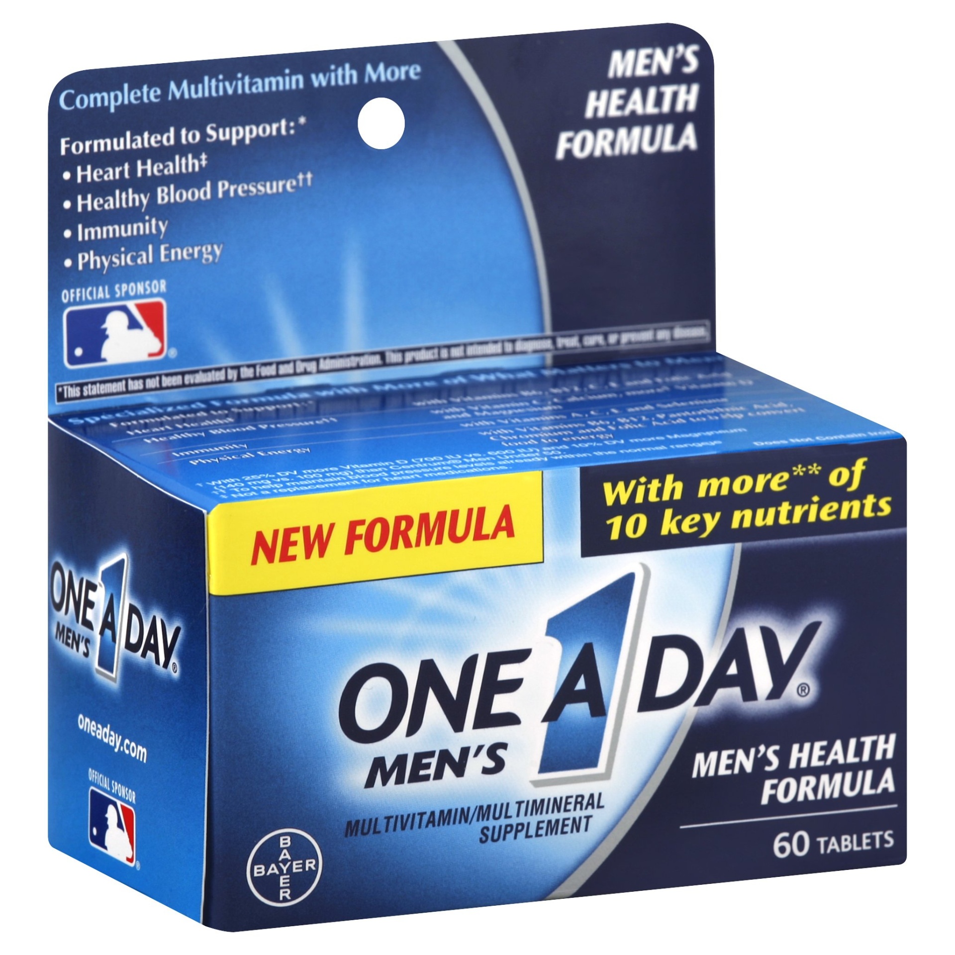 slide 1 of 1, One A Day Men's Health Multivitamin/Multimineral Supplement Tablet, 60 ct