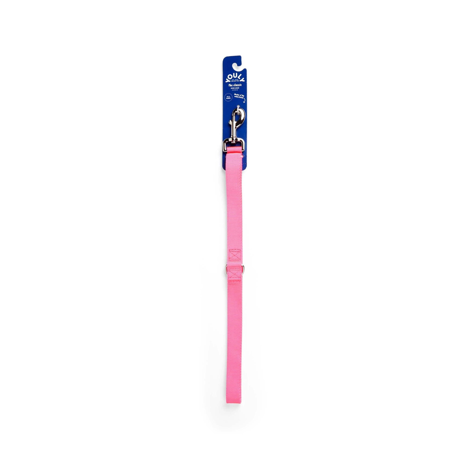 slide 2 of 3, YOULY Pink Dog Lead, 6 ft., Medium, MED