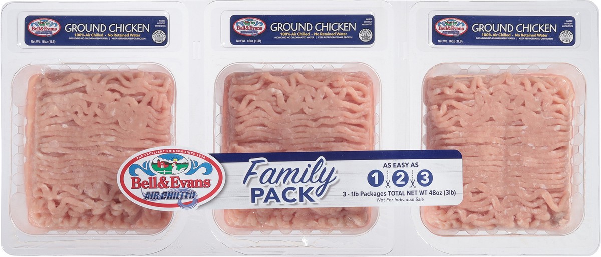 slide 6 of 12, Bell & Evans Ultra Premium Ground Chicken Family Pack, 3 lb