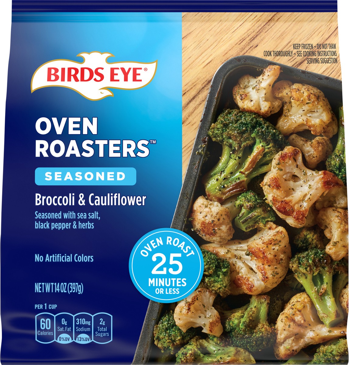 slide 6 of 9, Birds Eye Oven Roasters Seasoned Broccoli & Cauliflower 14 oz, 14 oz
