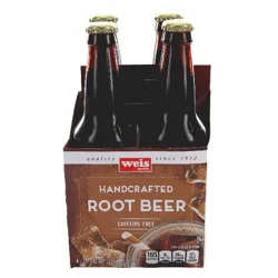 Weis Quality Craft Root Beer 4Pack Bottles Soda