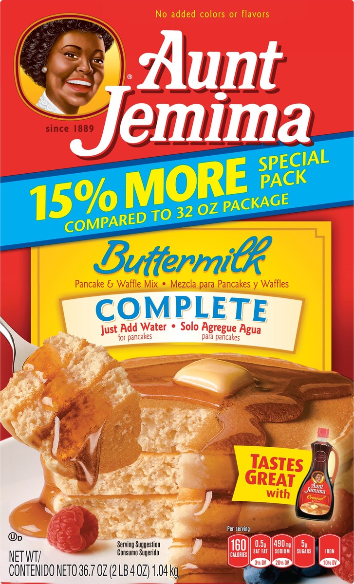 slide 5 of 6, Aunt Jemima Complete Pancake & Waffle Mix, Buttermilk, 32 oz