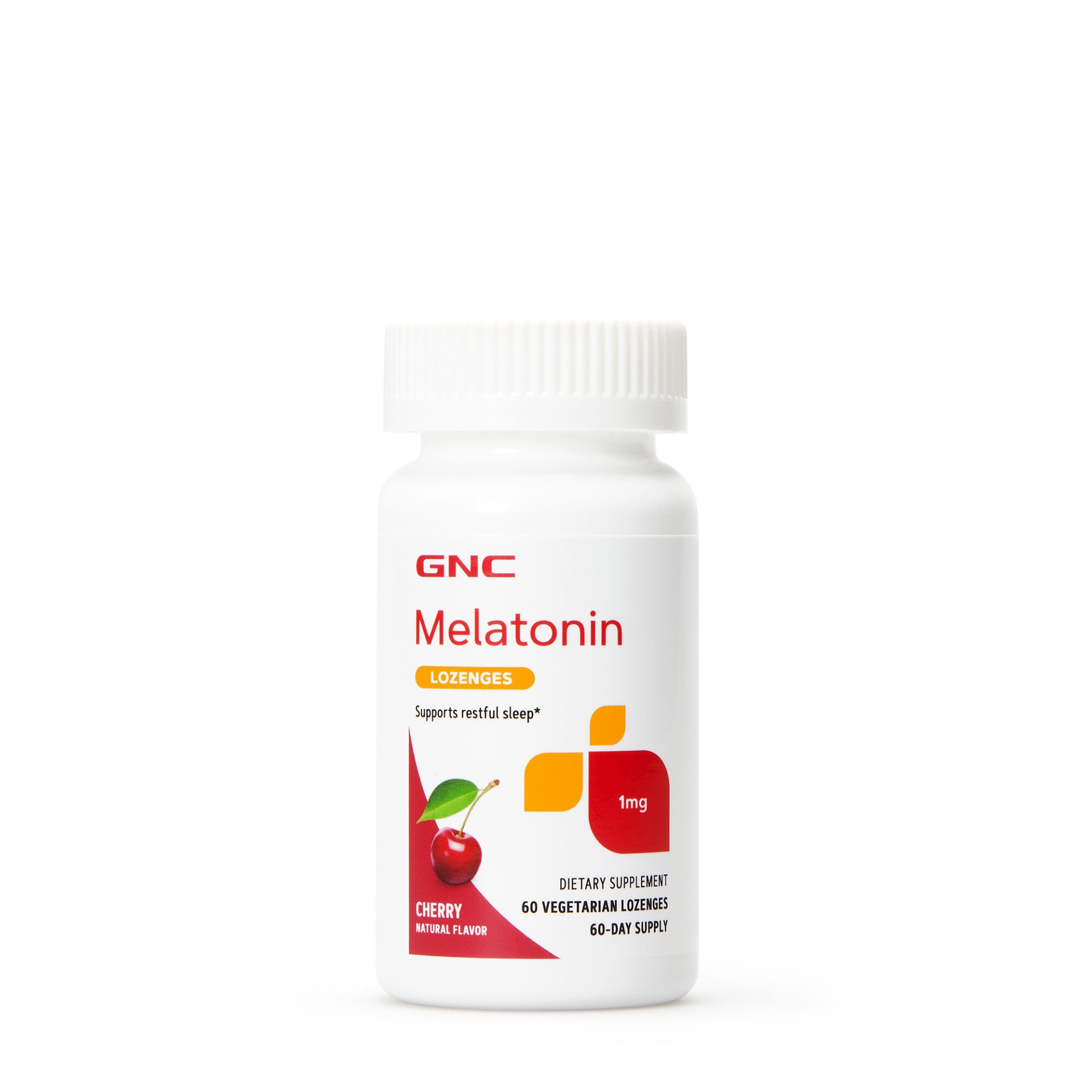 slide 1 of 1, GNC Melatonin Lozenges 1 mg - Cherry, 60 ct