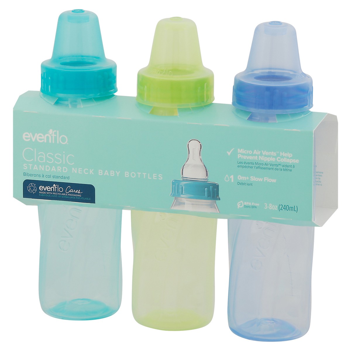 slide 5 of 9, Evenflo Baby Bottles 3 Pack, 3 ct