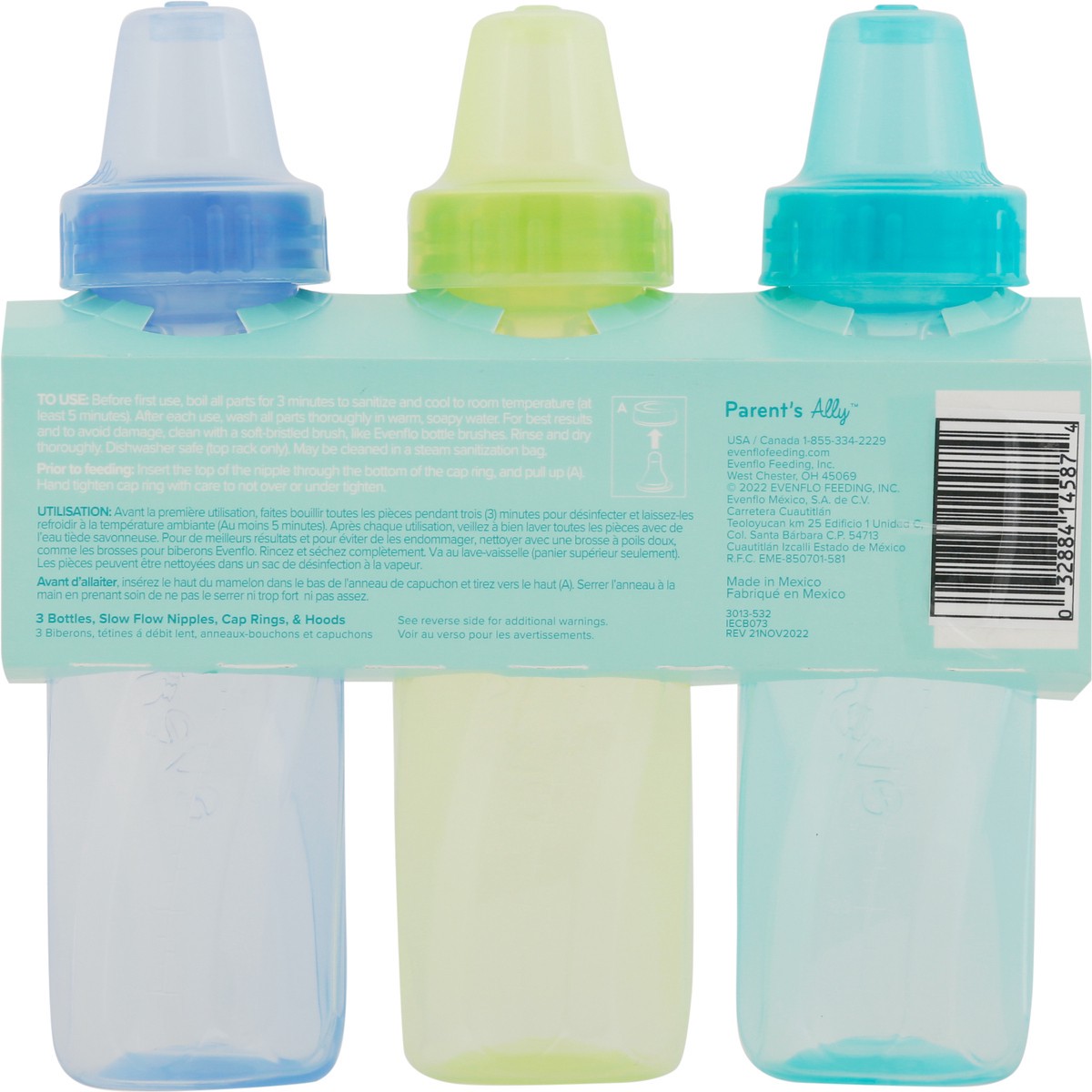 slide 8 of 9, Evenflo Baby Bottles 3 Pack, 3 ct