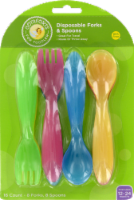 slide 1 of 1, Comforts Disposable Forks & Spoons, 16 ct