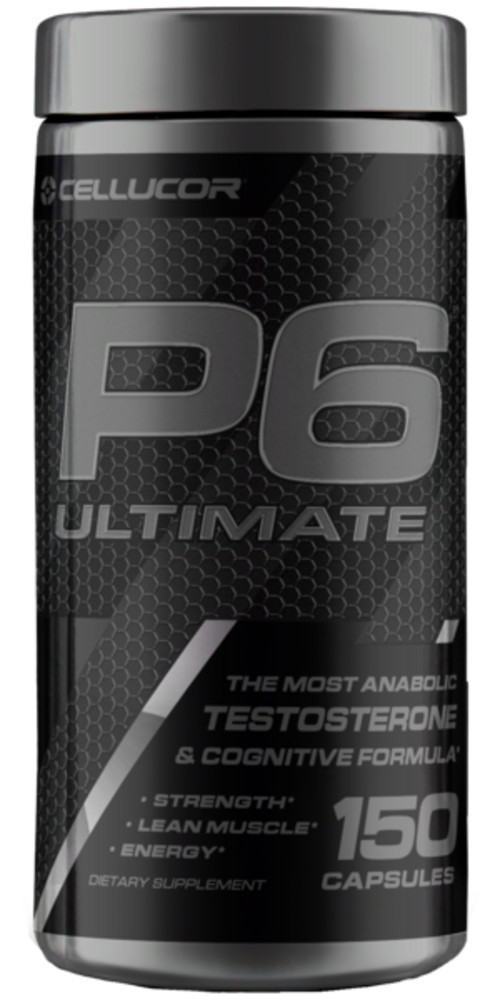 slide 1 of 4, Cellucor, P6 Ultimate, Testosterone, Unflavored, Testosterone Booster, Pump, Focus, 4.40 g