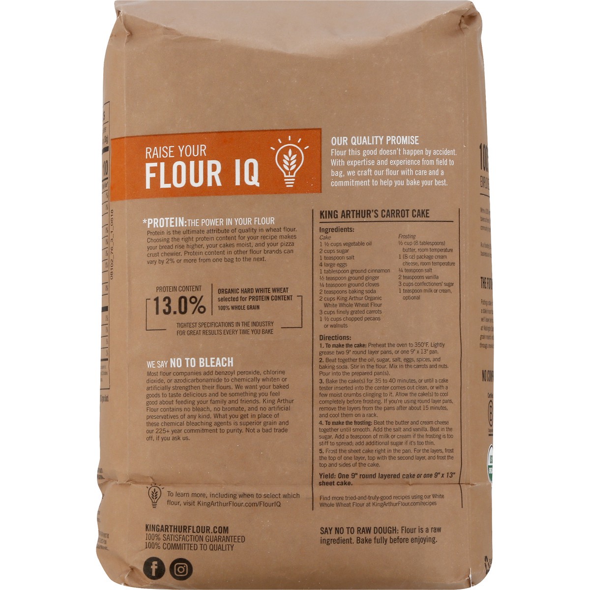 slide 7 of 10, King Arthur Organic White Whole Wheat Flour, 5 lb