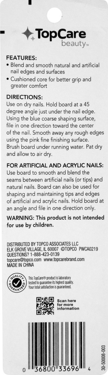 slide 8 of 8, TopCare Top Care Cushioned For Natural Nails Nail Board Peg, 1 ct