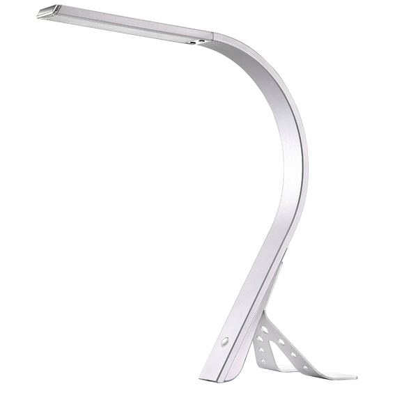 slide 1 of 3, Realspace Curved Contemporary Led Task Lamp, 18''H, Silver, 1 ct