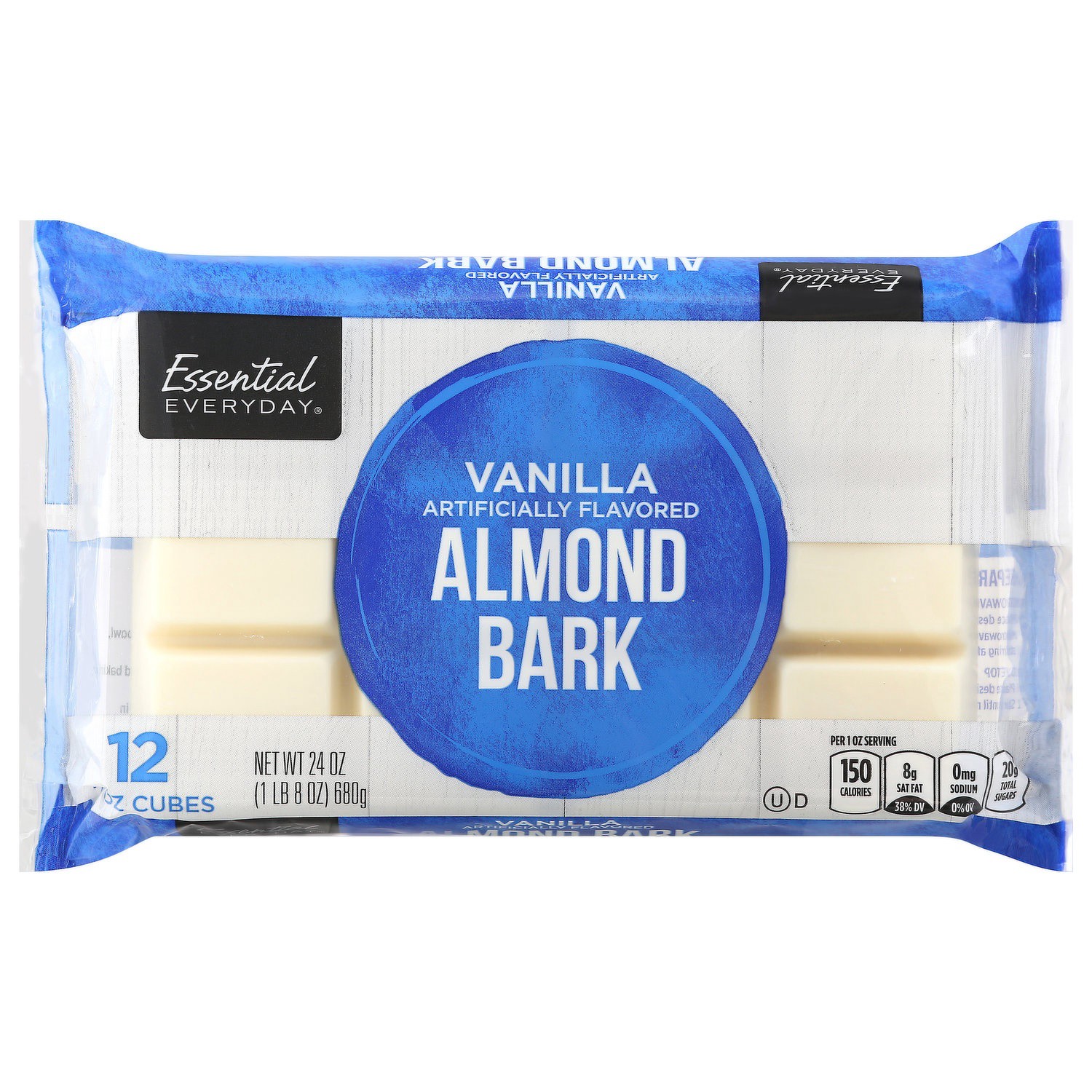 slide 1 of 1, Essential Everyday White Almond Bark, 24 oz