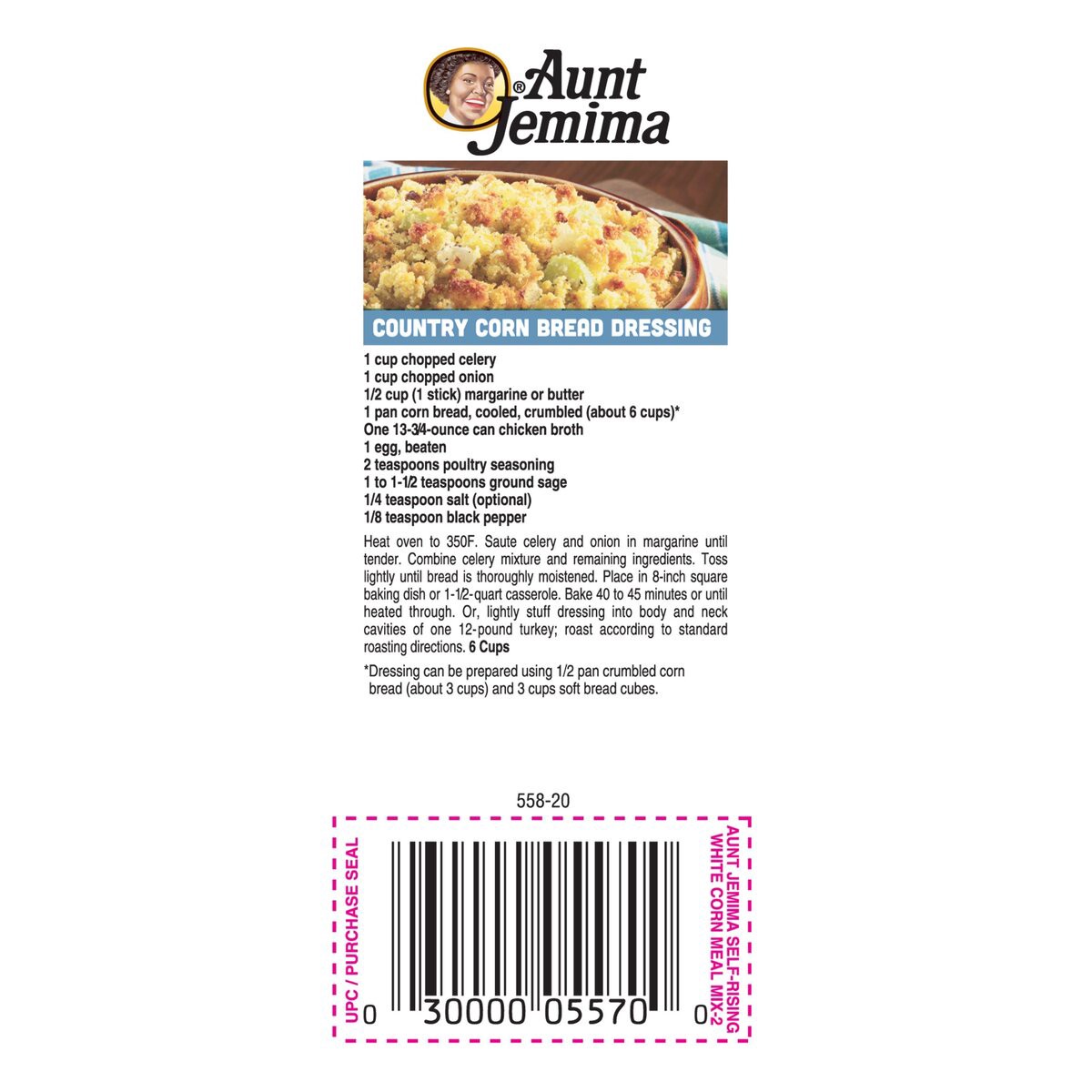 slide 3 of 7, Aunt Jemima Self-Raising White Corn Meal Mix 32 Oz, 2 lb