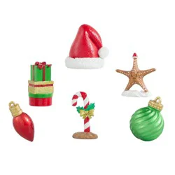Pet Holiday Merry & Bright Holiday 6-Count Mini Aquarium Ornaments