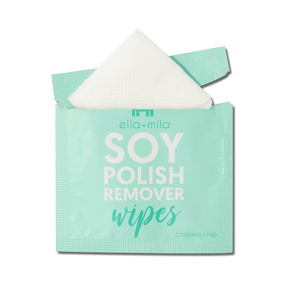 slide 5 of 5, ella+mila Soy Nail Polish Remover Wipes - 5ct, 5 ct