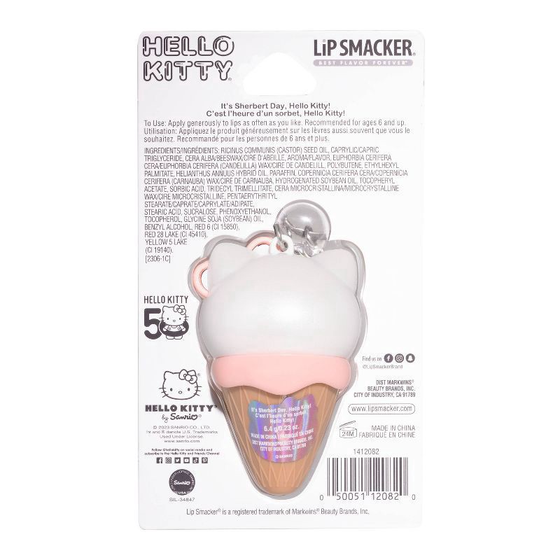 slide 4 of 4, Lip Smacker Hello Kitty Ice Cream Cone Lip Balm - It's Sherbert Day Hello Kitty! - 0.23oz, 0.23 oz