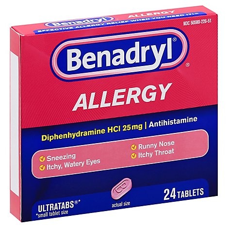 slide 1 of 1, Benadryl Cold Me, 25 mg