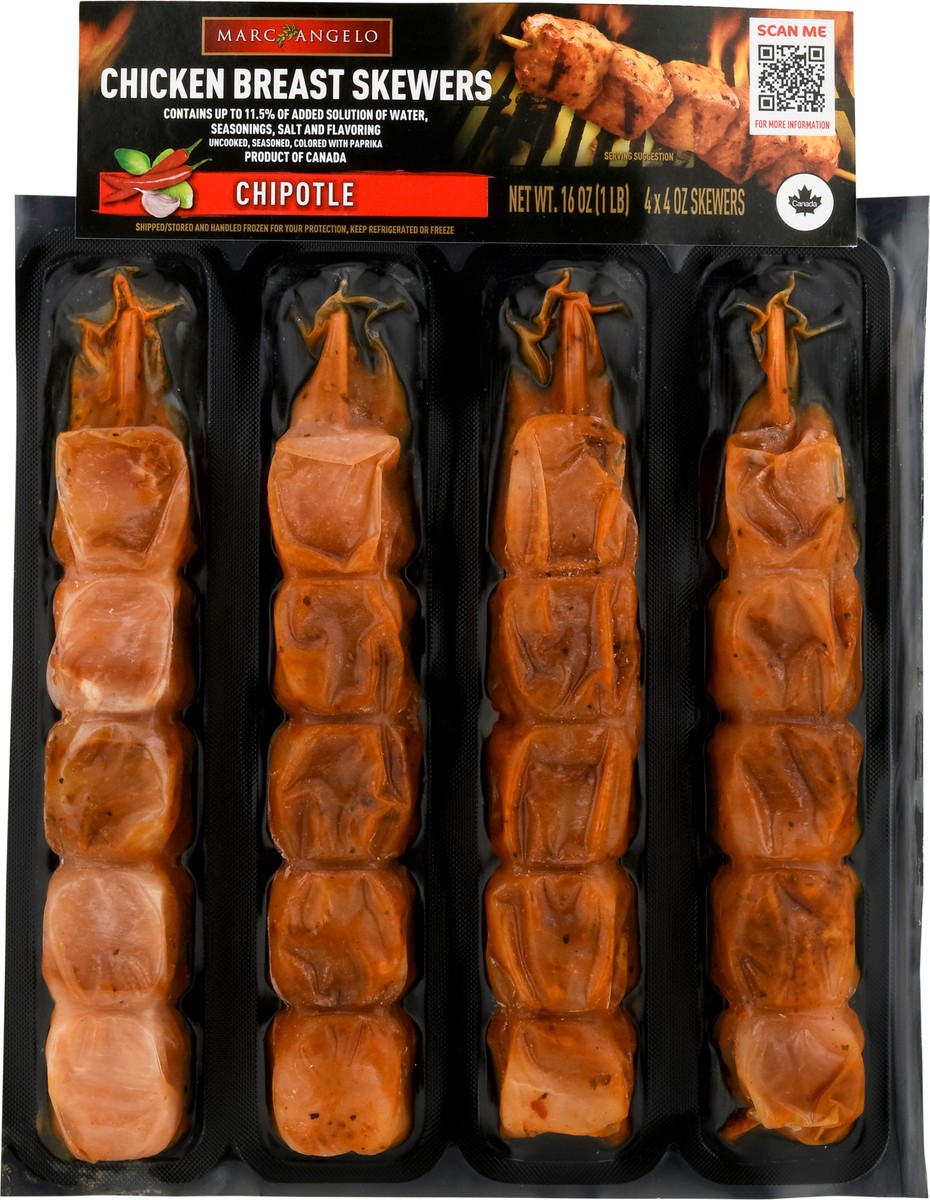 slide 3 of 9, Marcangelo Chipotle Chicken Breast Skewers 4 - 4 oz Skewers, 1 ct