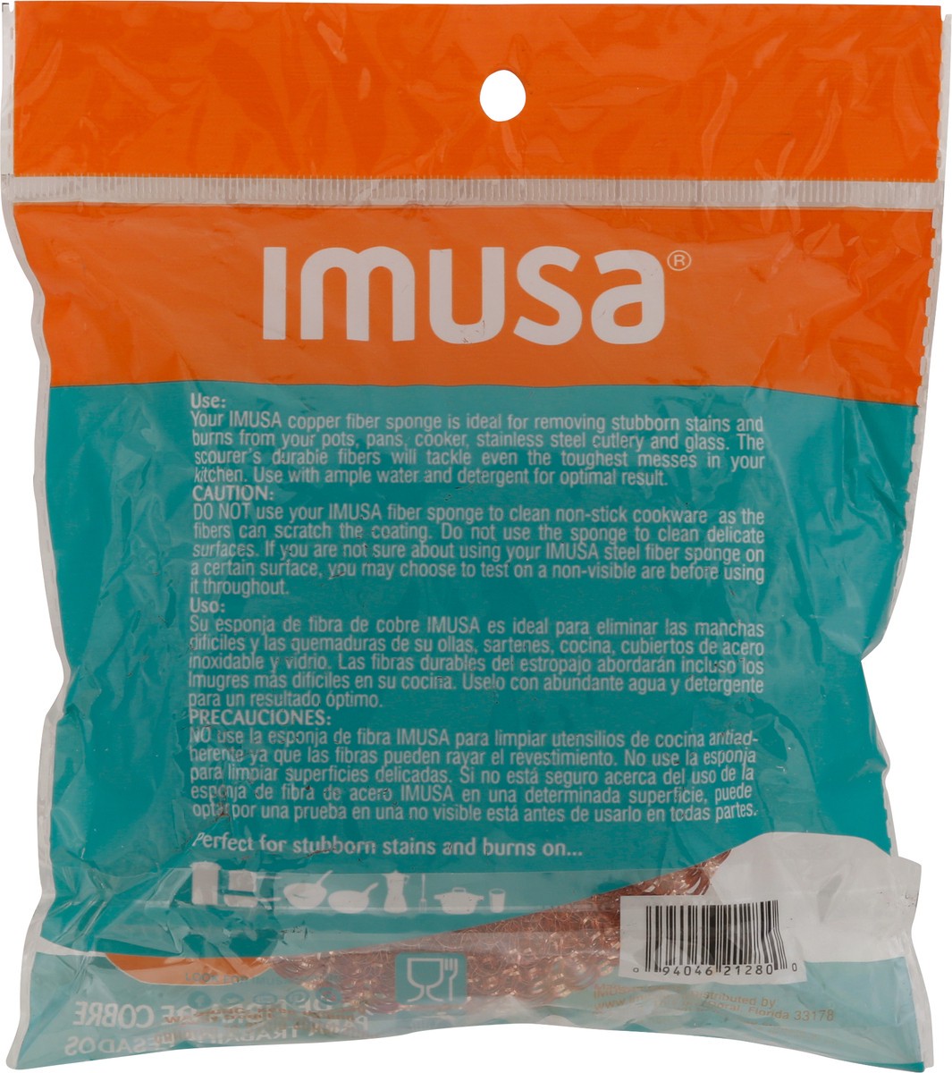 slide 5 of 9, IMUSA Jumbo Heavy Duty Copper Fiber Sponge 1 ea, 1 ct