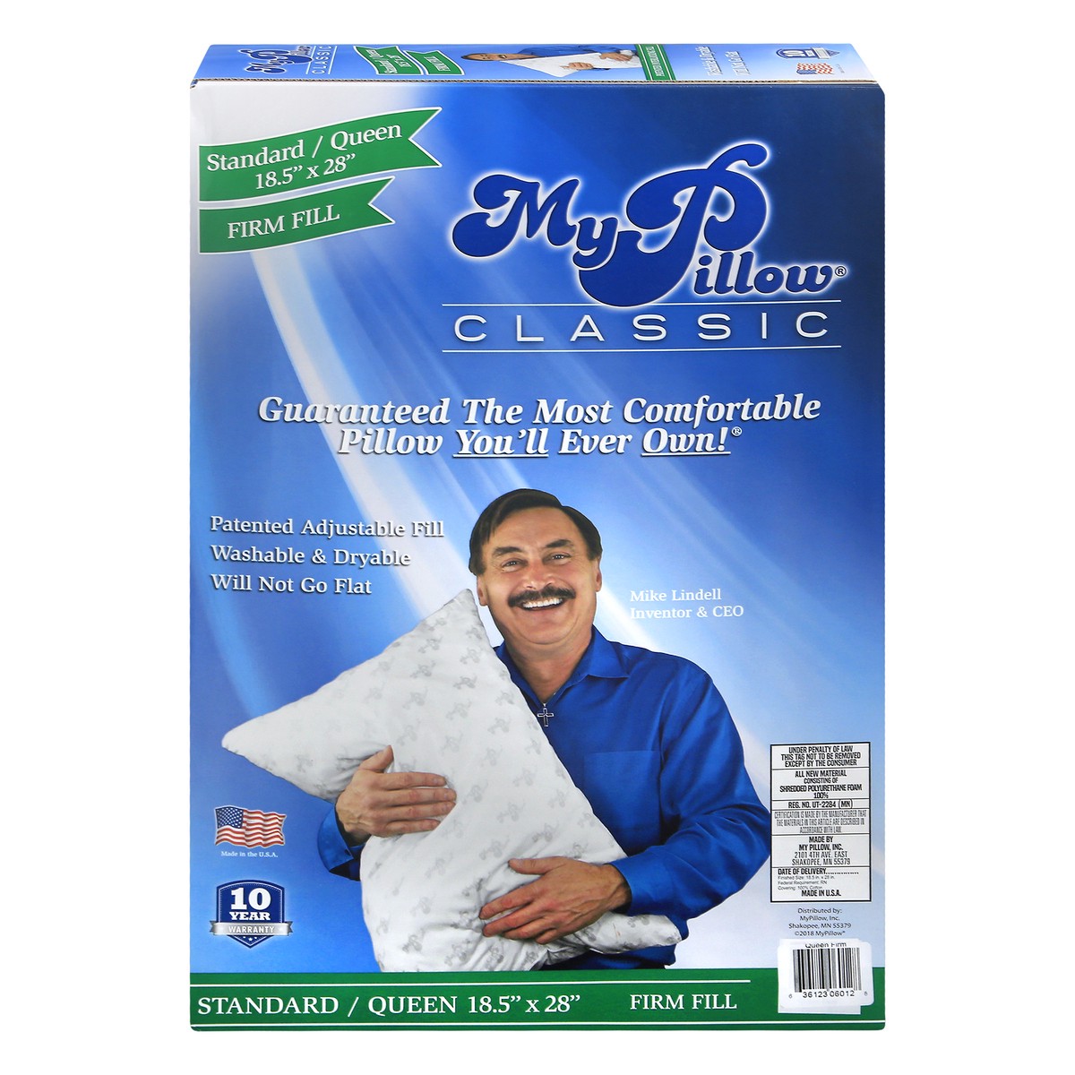 slide 1 of 11, My Pillow Firm Fill Classic Standard/Queen Pillow 1 ea, 1 ea