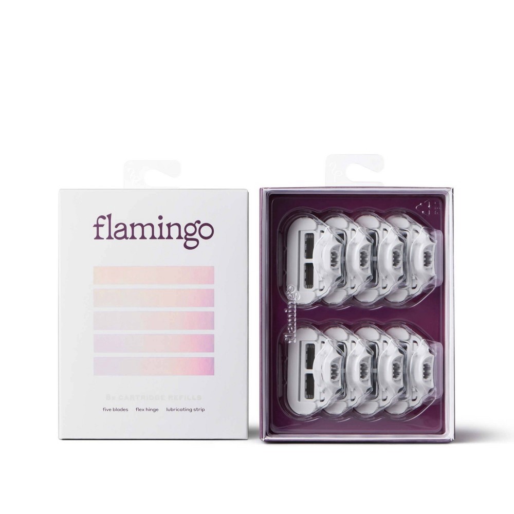 slide 2 of 5, Flamingo Women's Razor Blade Refills Blade Refill Cartridges, 8 ct