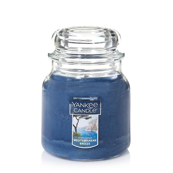 slide 1 of 1, Yankee Candle Housewarmer Mediterranean Breeze Medium Classic Jar Candle, 1 ct