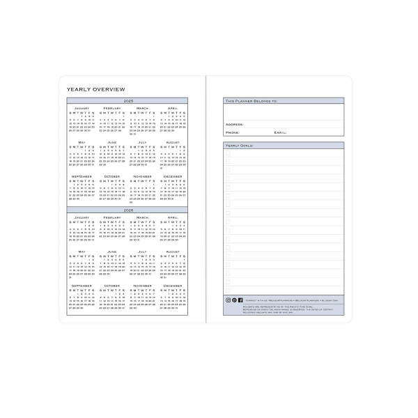 slide 4 of 6, 2025 Blue Sky Monthly Planning Calendar, 3-5/8"" X 6-1/8"", Black Matte, January To December, 1 ct