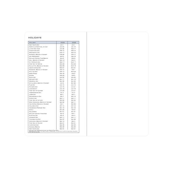 slide 5 of 6, 2025 Blue Sky Monthly Planning Calendar, 3-5/8"" X 6-1/8"", Black Matte, January To December, 1 ct