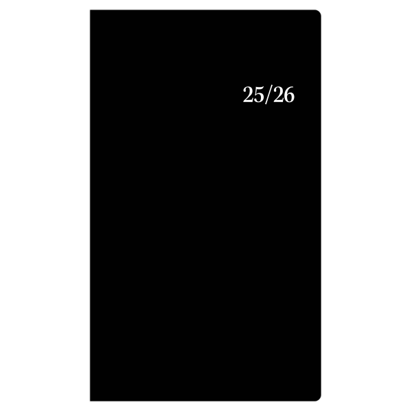 slide 1 of 6, 2025 Blue Sky Monthly Planning Calendar, 3-5/8"" X 6-1/8"", Black Matte, January To December, 1 ct