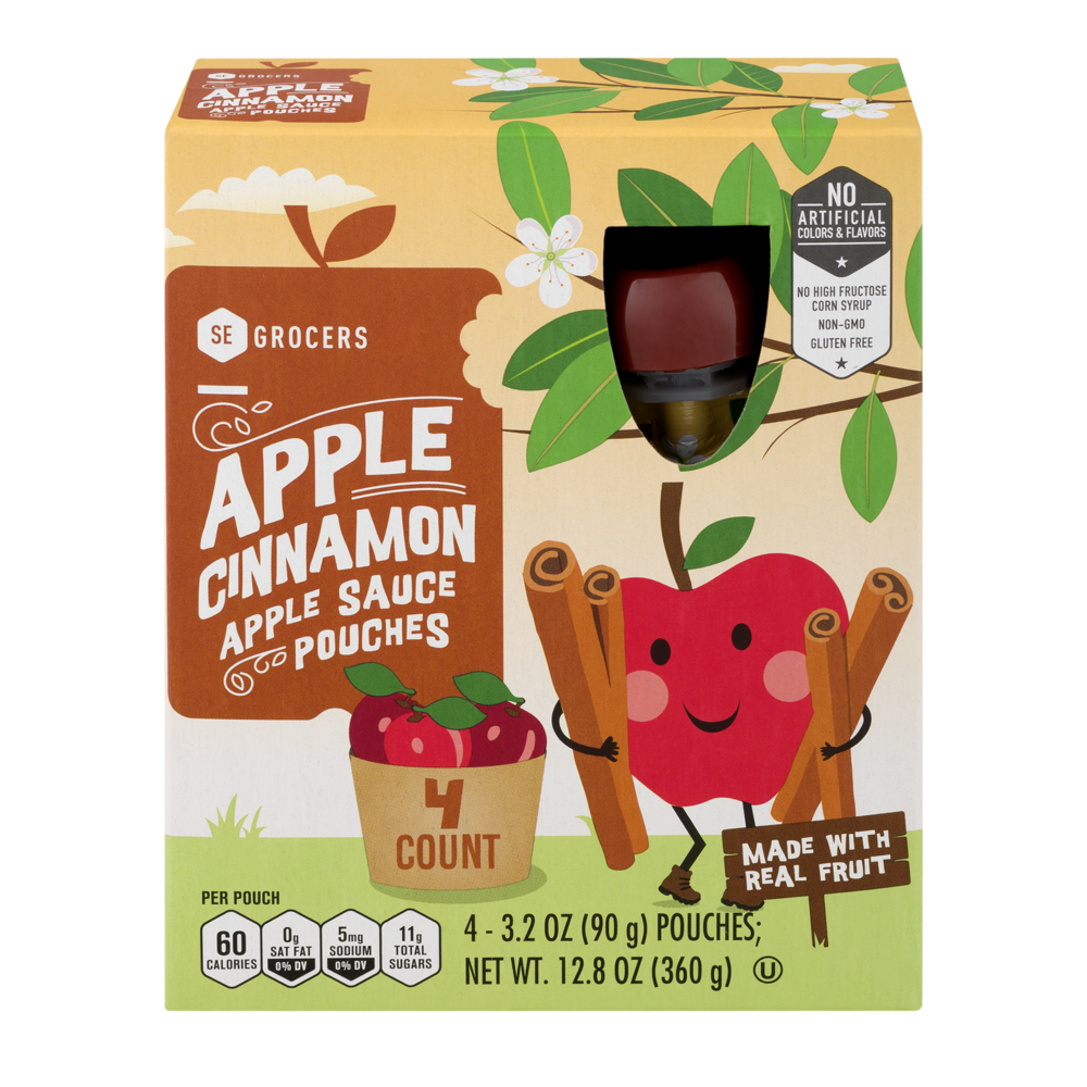 slide 1 of 1, SE Grocers Applesc Pch Cinnamon, 4 ct
