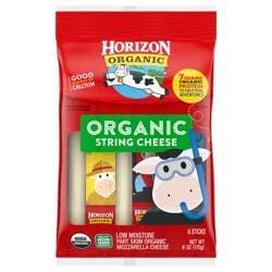 Horizon Organic Mozzarella String Cheese, 6 oz. Pack, 6 Sticks