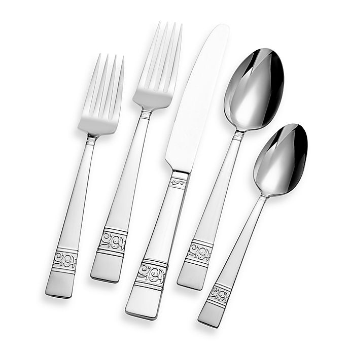 slide 1 of 1, Mikasa Parchment Flatware Place Setting, 5 ct