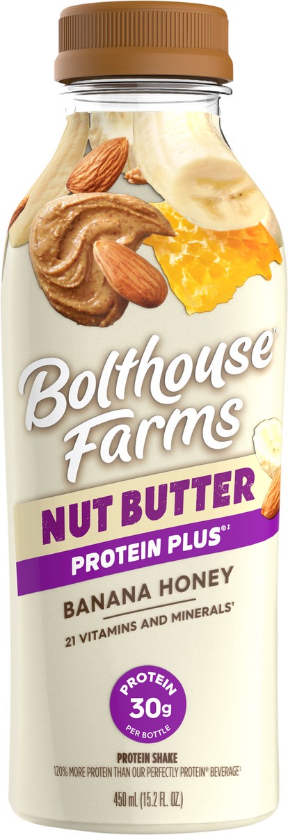 slide 2 of 5, Bolthouse Farms Protein Plus Banana Honey Almond Butter 15.2oz, 15.20 fl oz