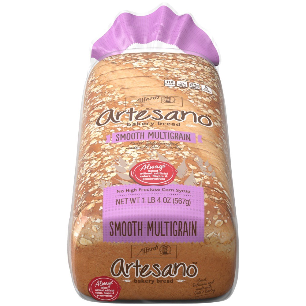 slide 1 of 3, Alfaro's Artesano Smooth Multigrain Bread, 20 oz, 1 cnt