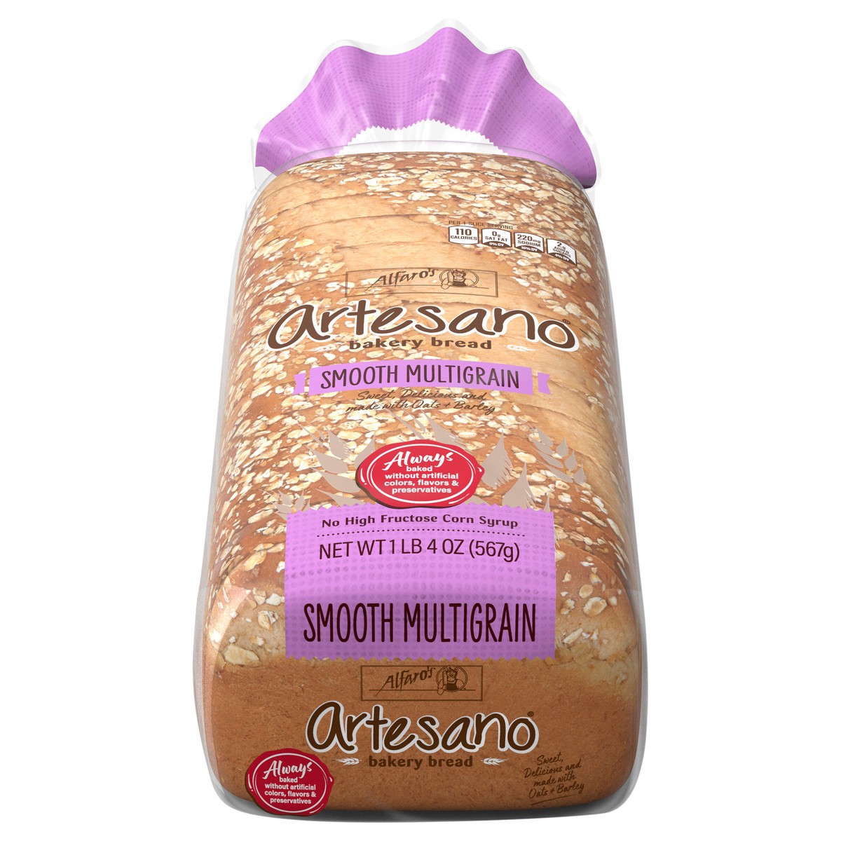 slide 1 of 6, Artesano Alfaro's Artesano Multigrain Bakery Bread, 20 oz, 20 oz