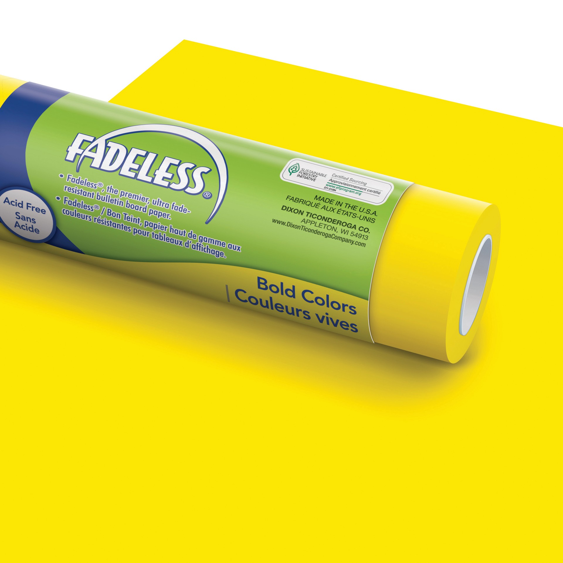 slide 1 of 1, Fadeless FADELESS 47.25X12 CANARY-4, Canary, 48" x 12', 1 Roll, 1 pc