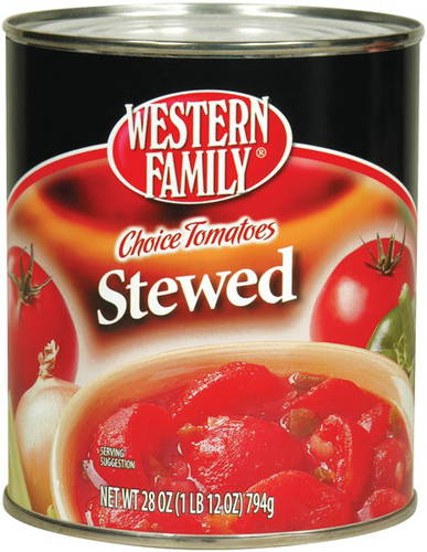 slide 1 of 1, Western Family Choice Tomatoes Stewed, 28 oz