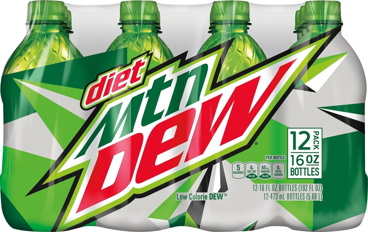 slide 4 of 8, Mountain Dew 12 Pack Diet Soda 12 ea - 12 ct, 12 ct