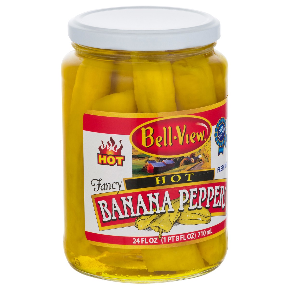 slide 8 of 12, Bell-View Fresh Pack Fancy Hot Banana Peppers 24 fl oz, 24 fl oz