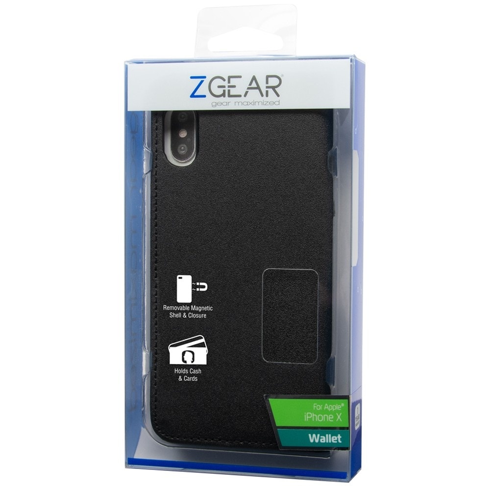 slide 1 of 1, Zgear Iphone X Wallet Phone Case - Black, 1 ct