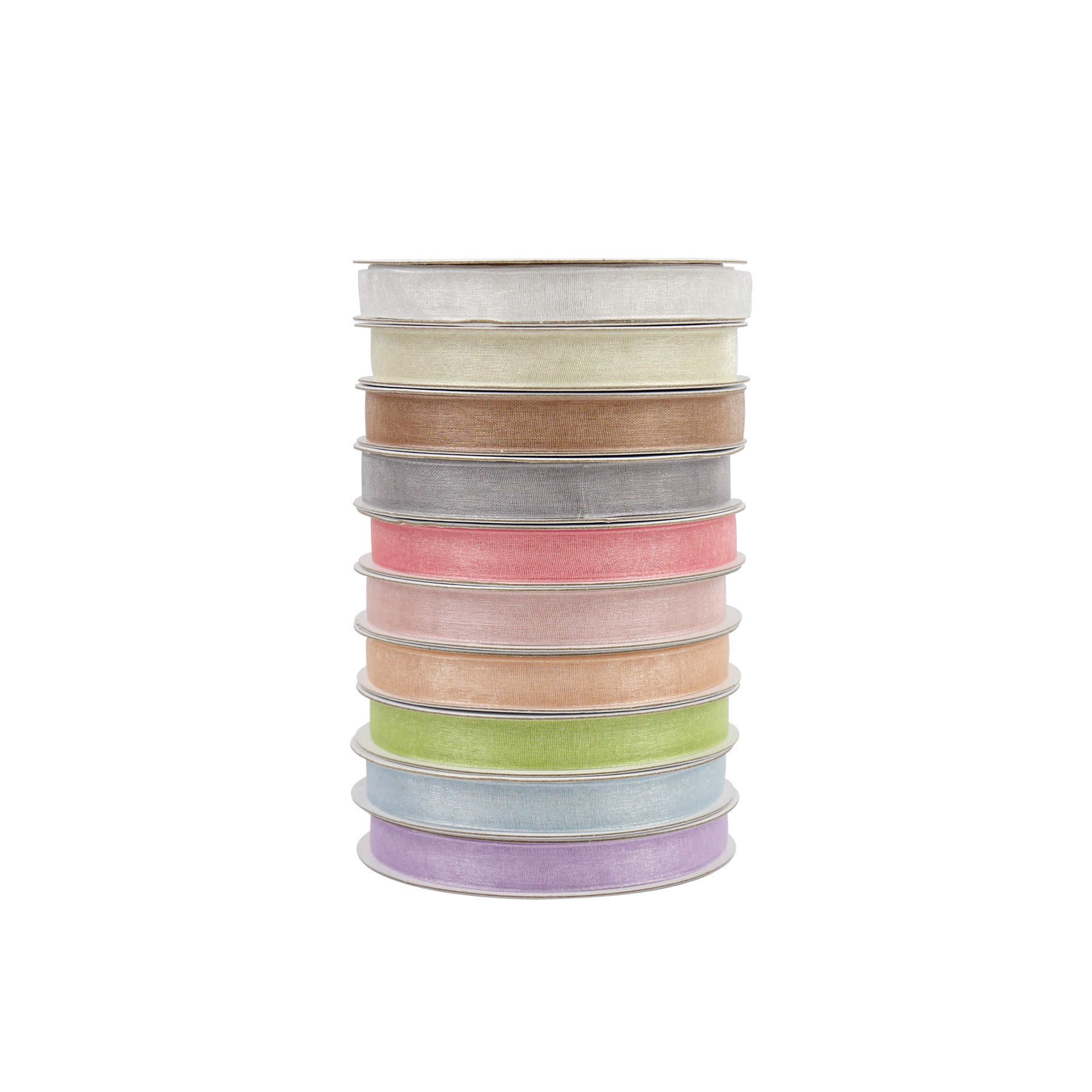 slide 2 of 3, 10 Color Sheer Value Pack Ribbon By Celebrate It, 3/8 in x 2 yd