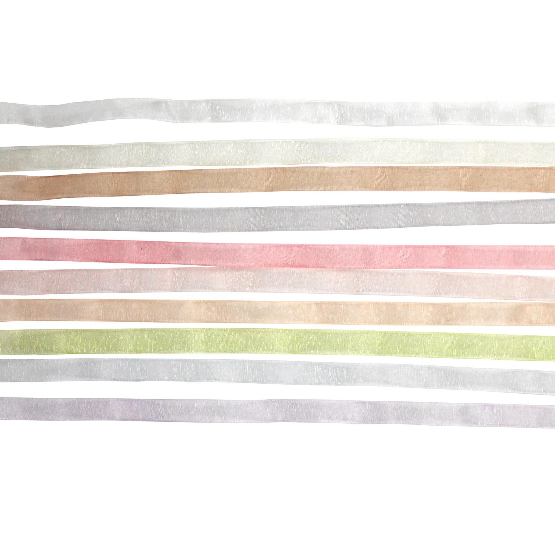 slide 3 of 3, 10 Color Sheer Value Pack Ribbon By Celebrate It, 3/8 in x 2 yd