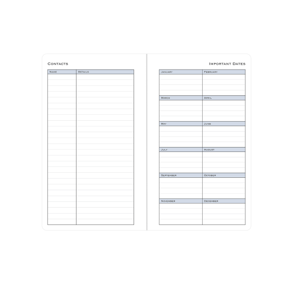 slide 3 of 6, 2025-2026 Blue Sky Monthly Stapled Planner, 3-5/8"" X 6-1/8"", Gray, January To December, 1 ct